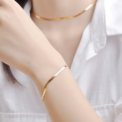 Wind Design Flat Blade Chain Temperament Necklaces