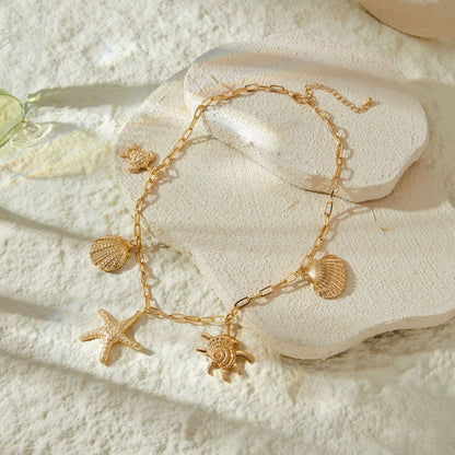 Personality Starfish Fashion Trend Street Snap Shell Necklaces