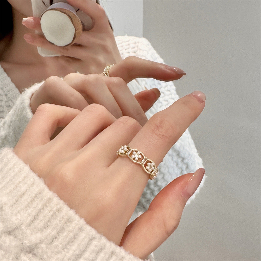 Glazed Butterfly Female Western Style Design High Sense Unique Rings