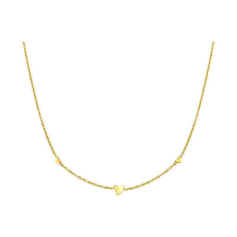 Exquisite Titanium Steel Gold Meticulous Clavicle Chain Necklaces