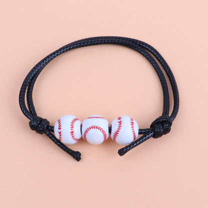 Football Fashionable Exquisite Row Ball Woven Bracelets