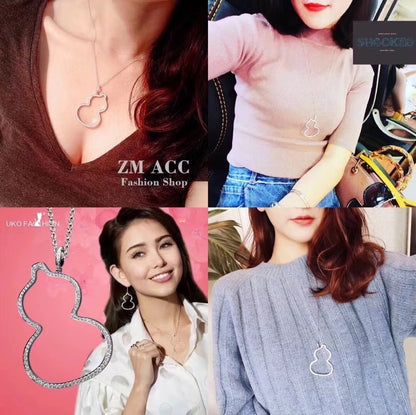 Women's & Men's Big Gourd Hollow Sweater Chain Long Fashion Korean Necklaces