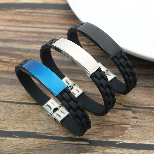 Jewelry Silicone Sports Boys Trendy Simple Bracelets