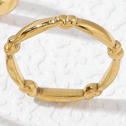 Steel Bamboo Female Six Pattern Niche Rings