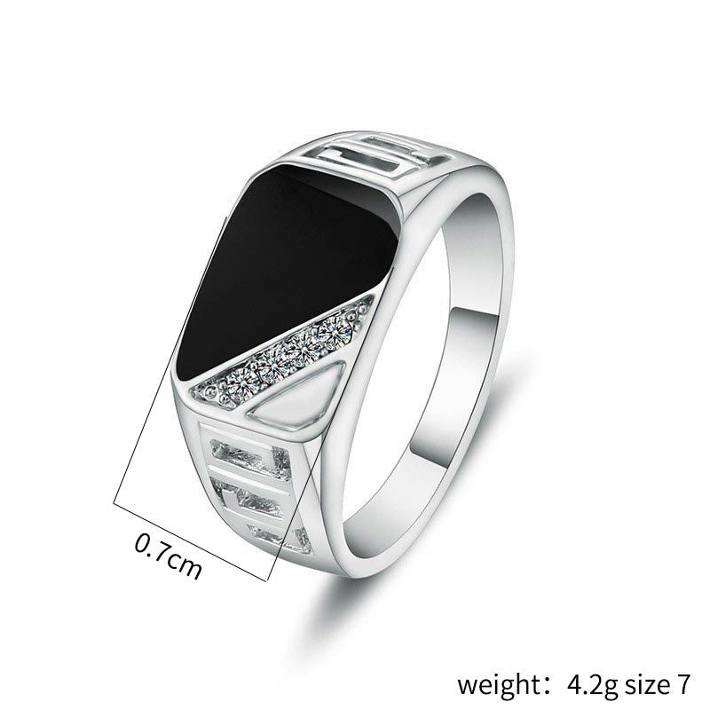 Classic Square Fashion Man's Hand Jewelry Rings