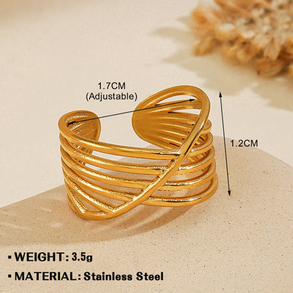 Women's Fashionable Elegant Stainless Steel Love Heart-shaped Rings