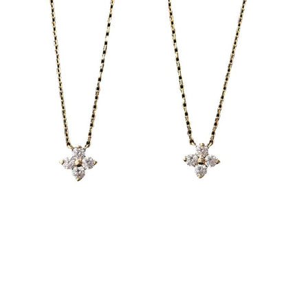 Plated Clover Small Female Clavicle Chain Necklaces