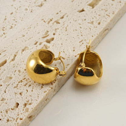 Electroplated Titanium Steel Spherical Female High Earrings