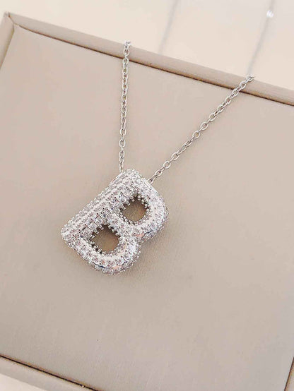Women's Letter Hip Hop Full Zircon Exquisite Necklaces