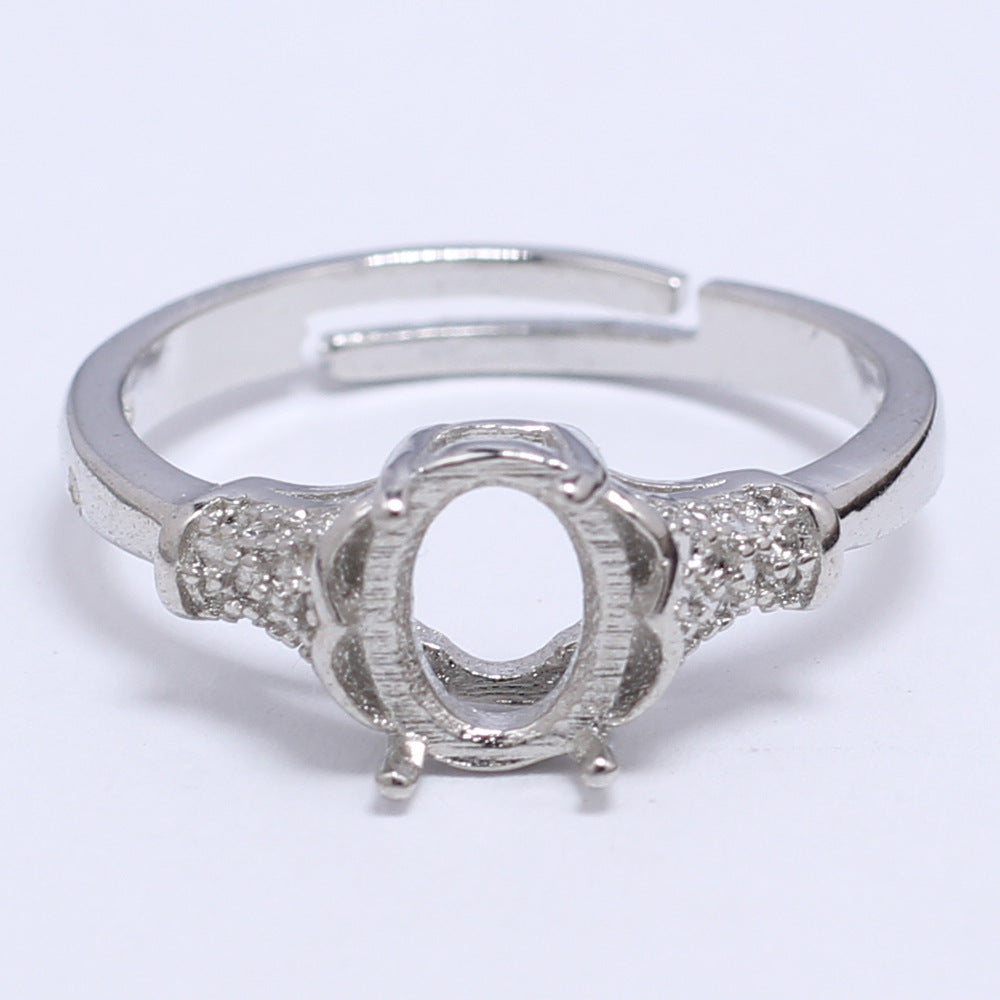 Frame Open Mouth Autumn Copper Alloy Electroplating Sier Rings