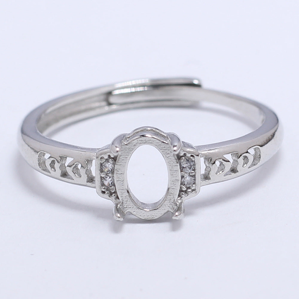 Frame Open Mouth Autumn Copper Alloy Electroplating Sier Rings