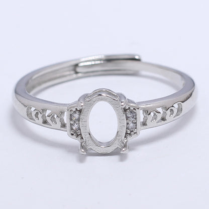 Frame Open Mouth Autumn Copper Alloy Electroplating Sier Rings
