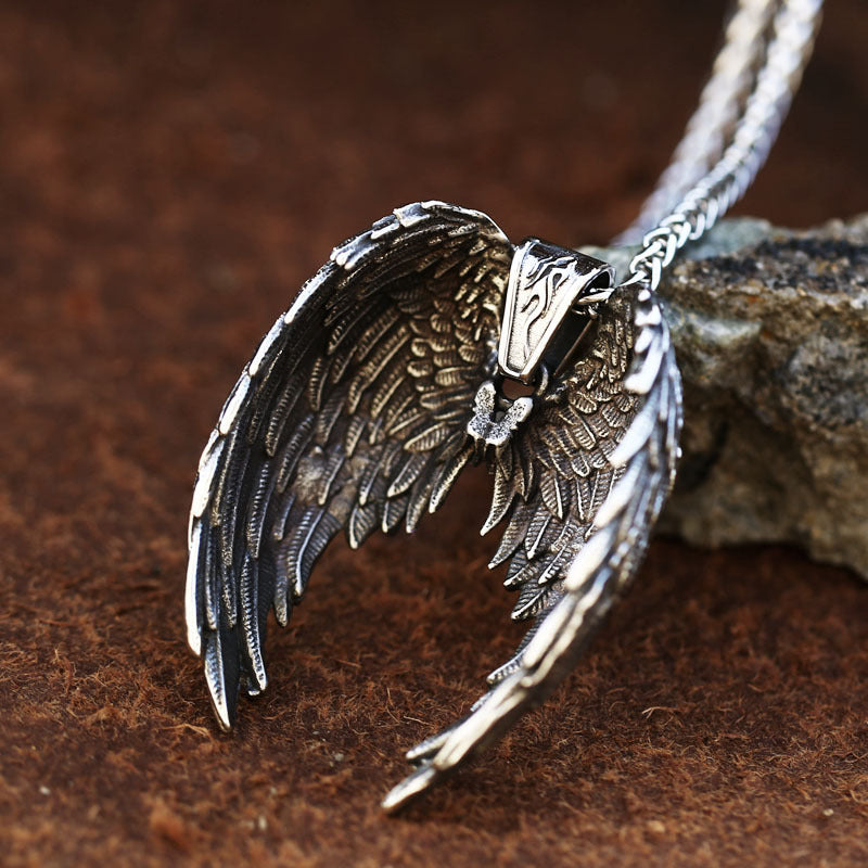 Women's & Men's Stainless Steel Angel Wings Fashion Personality Pendants