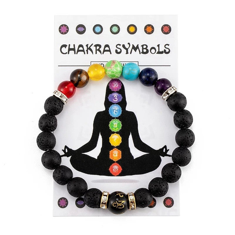 Women's & Men's Natural Stone Crystal Anxiety Relief Mandala Bracelets