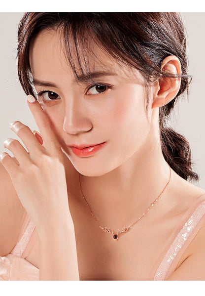 Love Language You Deer Projection Female Necklaces