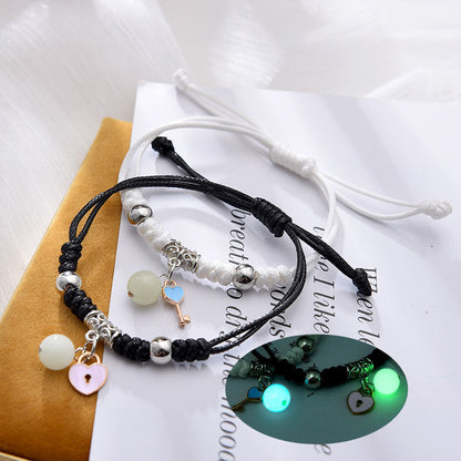 Personalized Luminous One Pair Of Lovers Bracelets