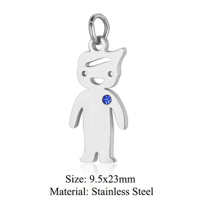 Boy Jewelry Titanium Steel Family Ornament Pendants