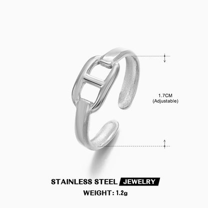 Women's Heart-shaped Open Vintage Popular Geometric Adjustable Rings