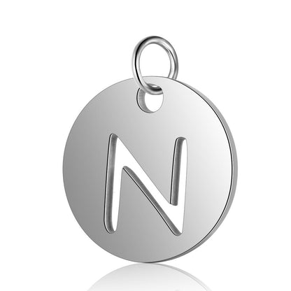 Titanium Steel English Letter Tag Full Set Of Letters Pendants