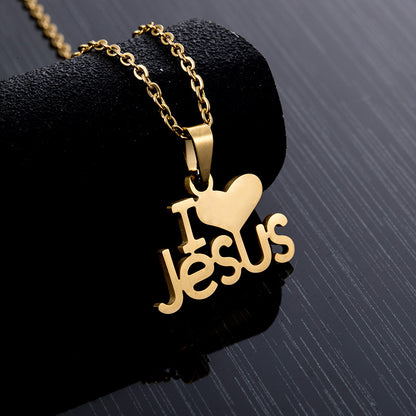 Women's & Men's Popular Fashion Cross Stainless Steel Gold Chain Small Necklaces