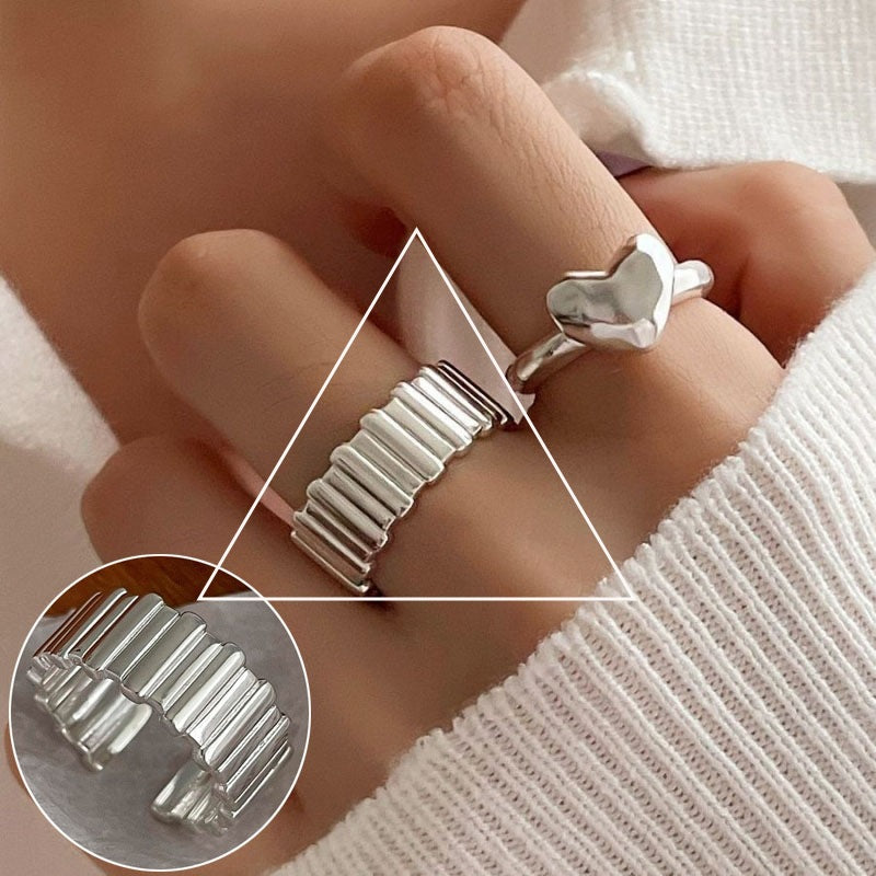 Offer Open Female Retro Fashion Twin Rings