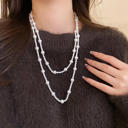 Pearl Tassel Fashion Sweater Chain Temperamental Necklaces