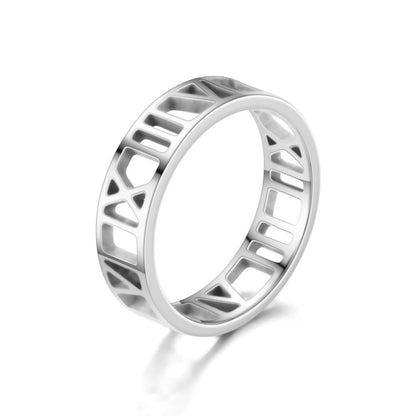 Men's Ornament Roman Cut Graceful Personality Source Rings