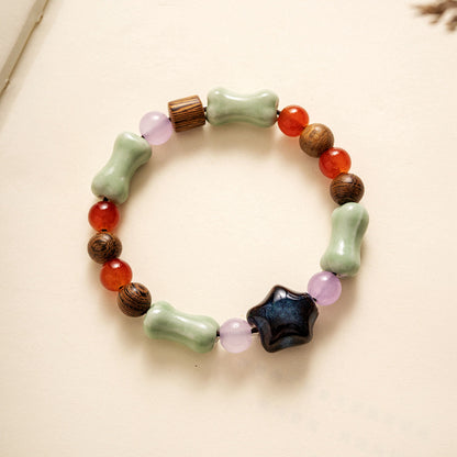 Ceramic Ornament Fashion Flower Glaze Beads Casual Bracelets