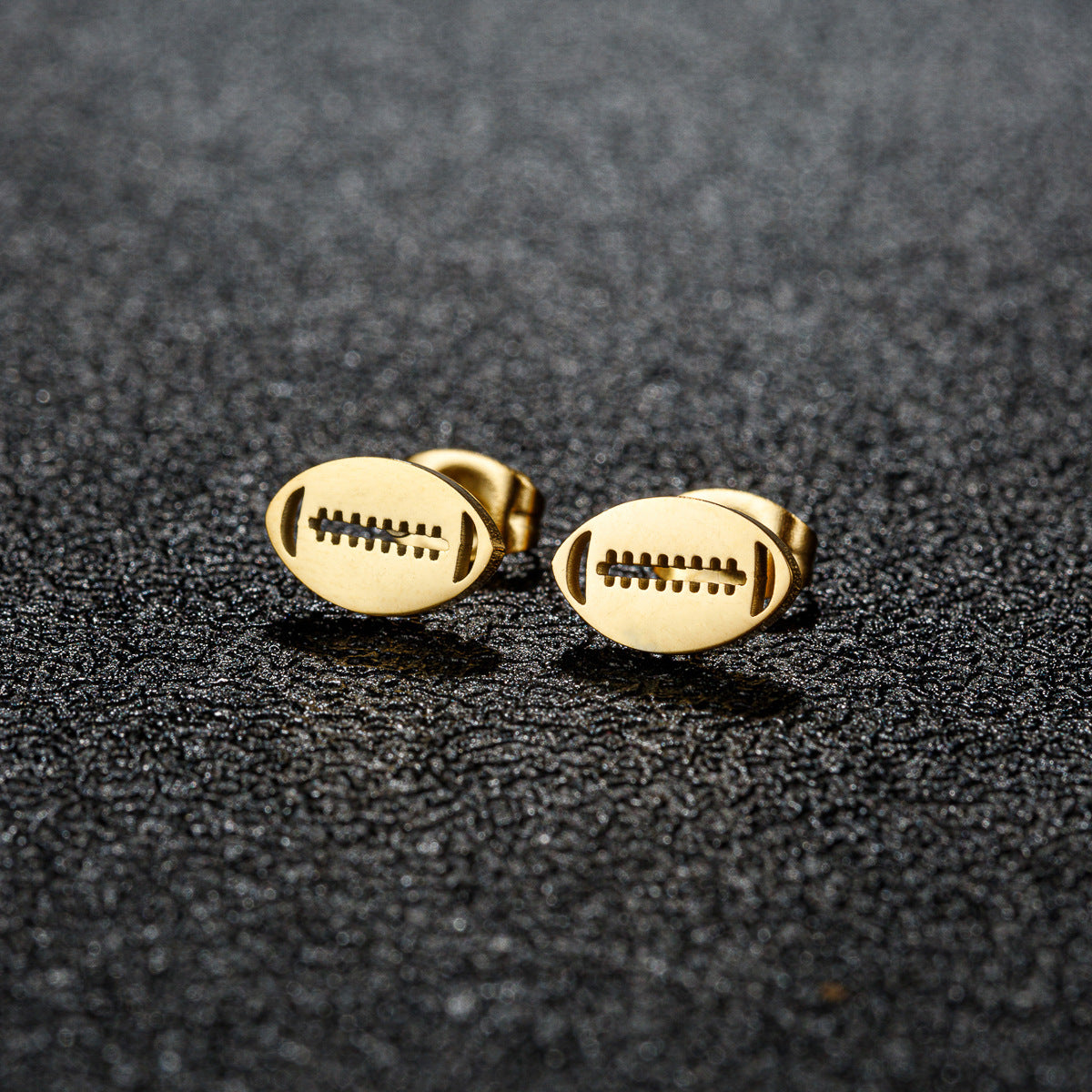 Stainless Steel Football Baseball Rugby Fashion Earrings