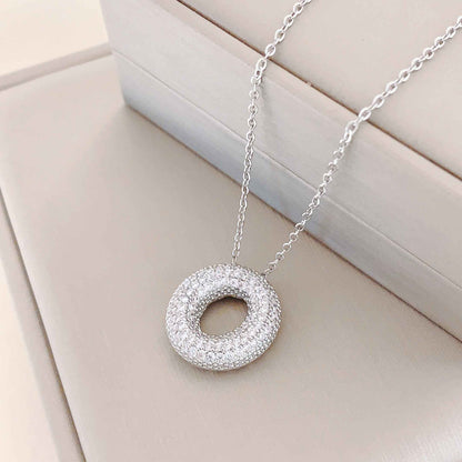Women's Letter Hip Hop Full Zircon Exquisite Necklaces