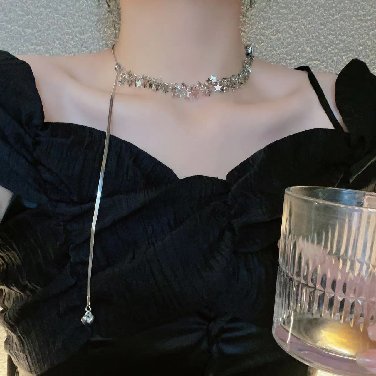 Love Star Sequin Tassel Fashion Temperament Necklaces