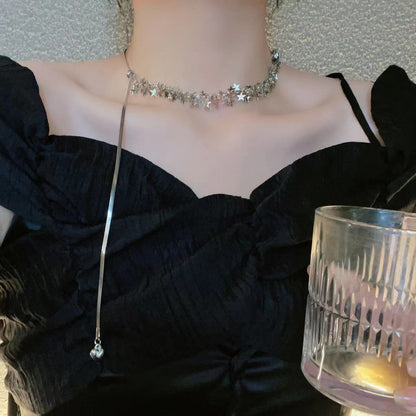 Love Star Sequin Tassel Fashion Temperament Necklaces