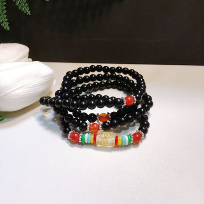 Beads Safe Imitation Garnet Agate White Bracelets
