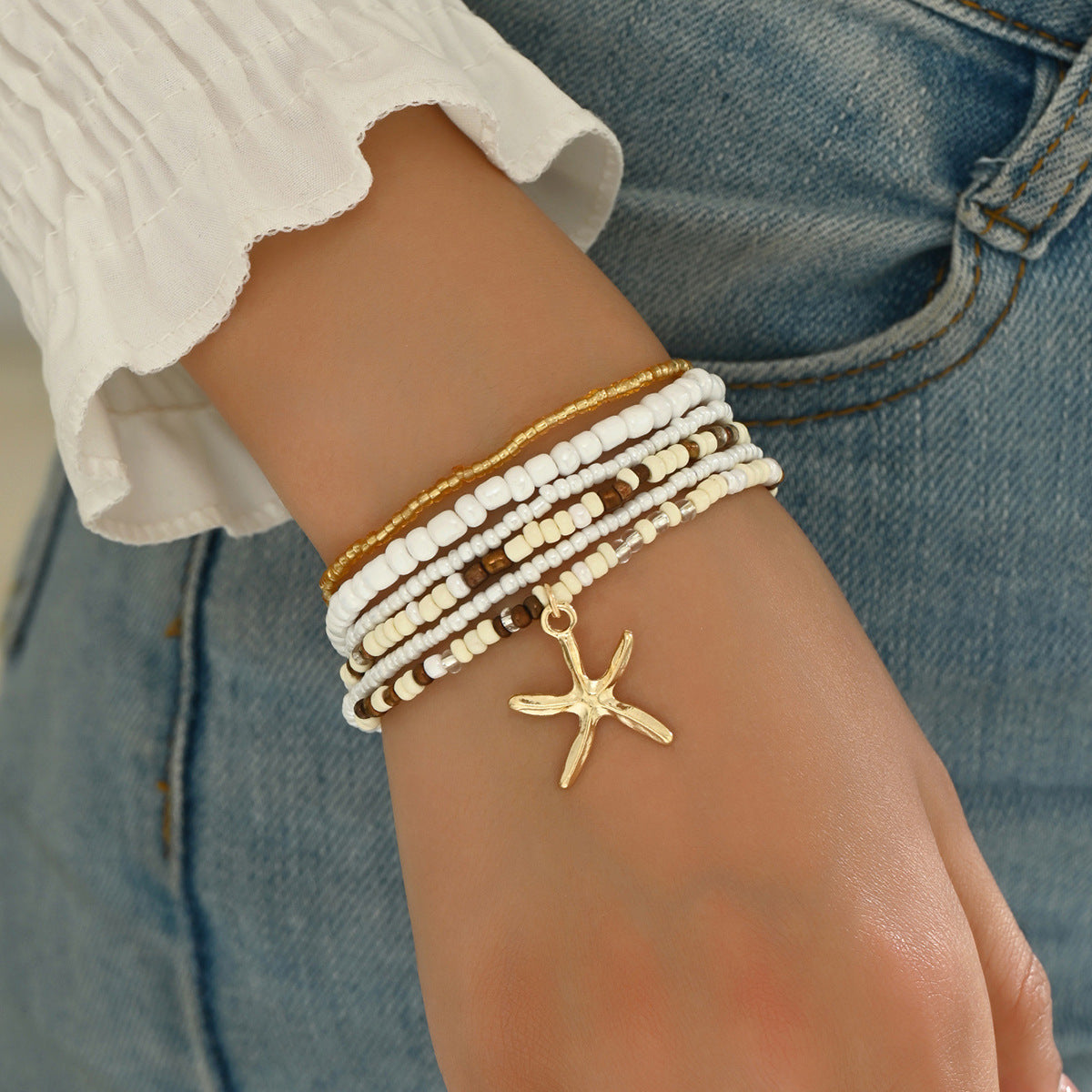 Bohemian Summer Dopamine Starfish Beads Beach Bracelets