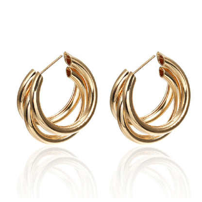 Aloofness Style Shaped Petite Temperament Wild Geometric Earrings