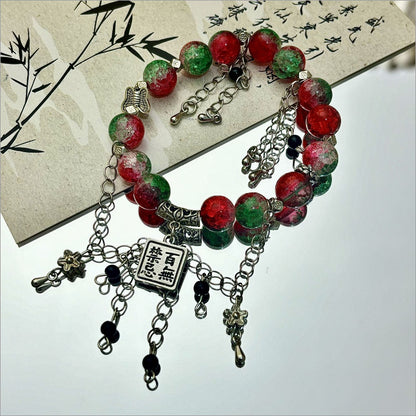 Chinese Flower Butterfly Beaded Good-looking Girlfriend Bracelets