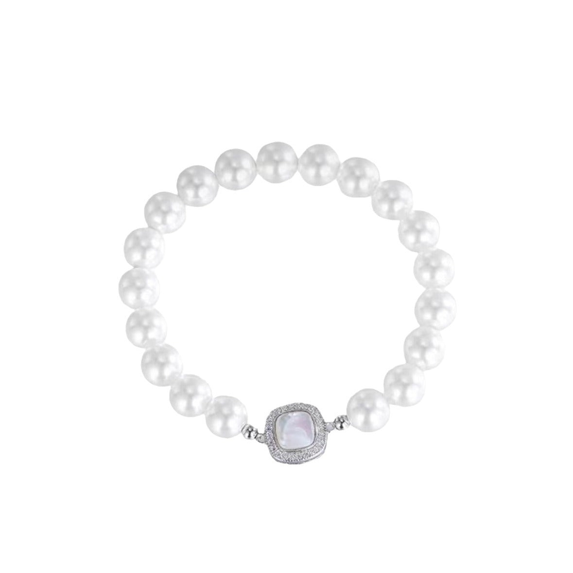 Sugar Light Luxury High-grade Pearl White Shell Bracelets