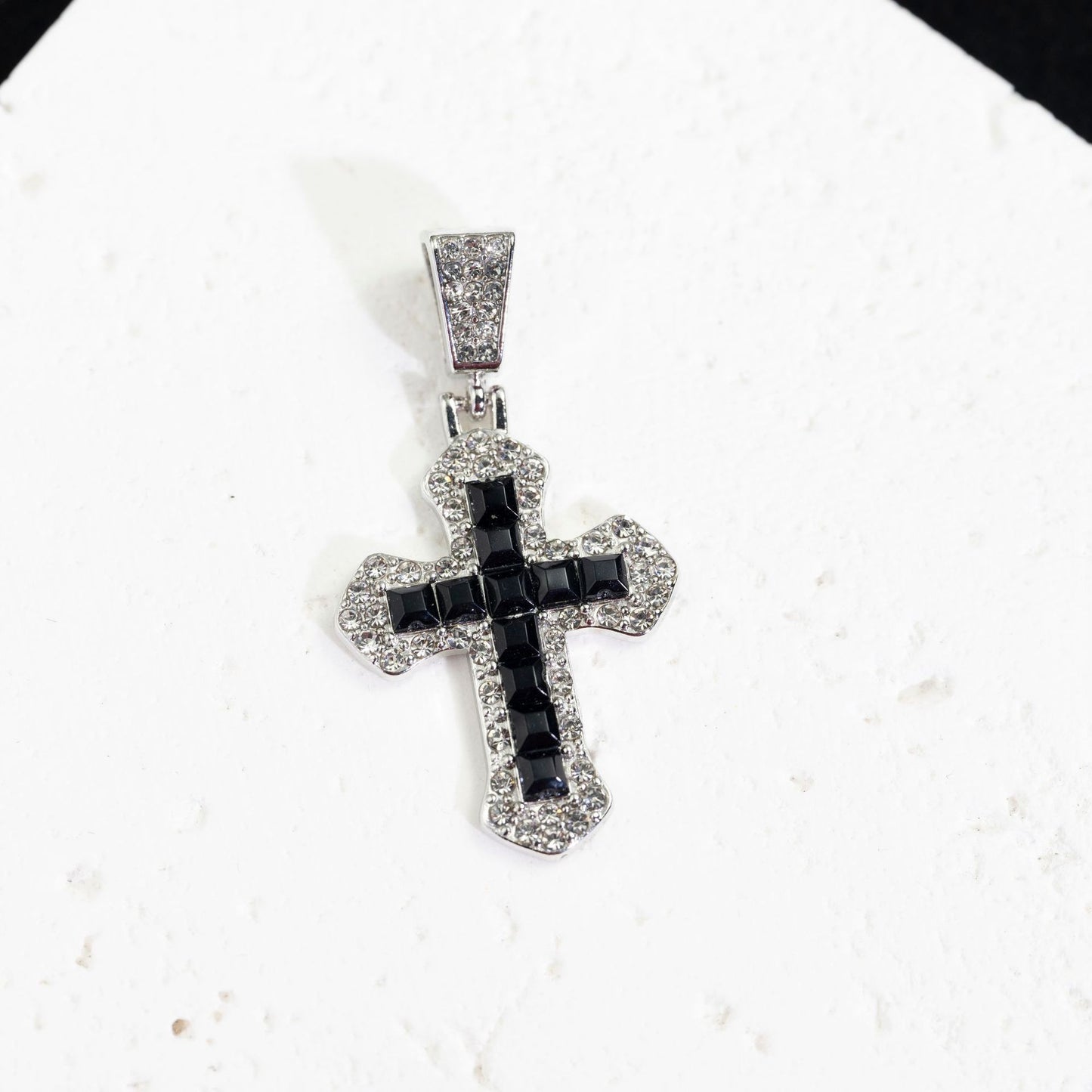 Full Diamond Cross Zircon Hip Hop Trend Personality Sweater Necklaces