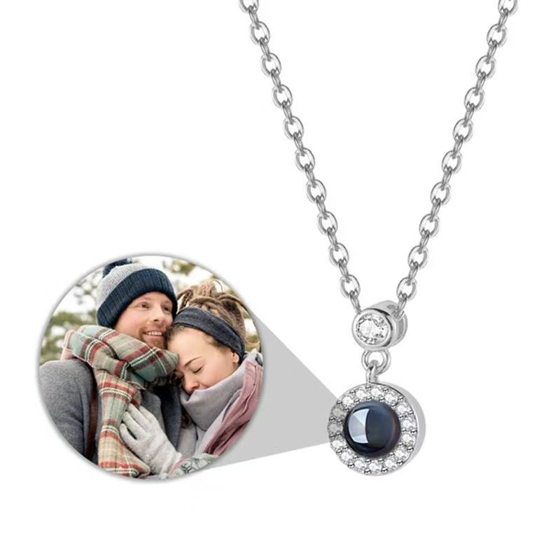 Women's & Men's Custom Projection Love You Valentine's Day Necklaces