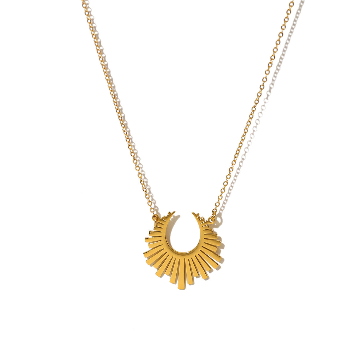 Sunflower Series Suit Gold Titanium Steel Choker Necklaces