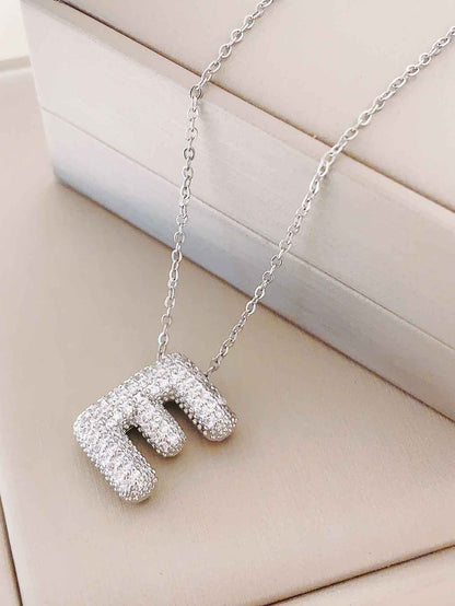 Women's Letter Hip Hop Full Zircon Exquisite Necklaces