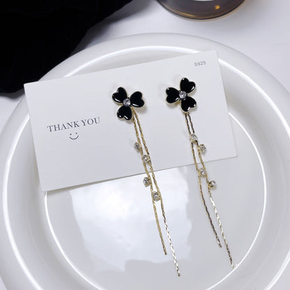 Women's Needle Long Fringe Summer Temperament Entry Earrings