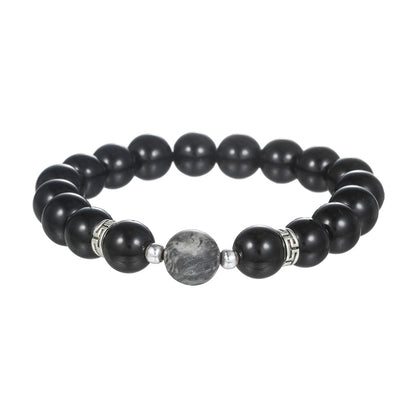 Hematite Domineering For Boyfriend Volcanic Rock Tigereye Couple Bracelets