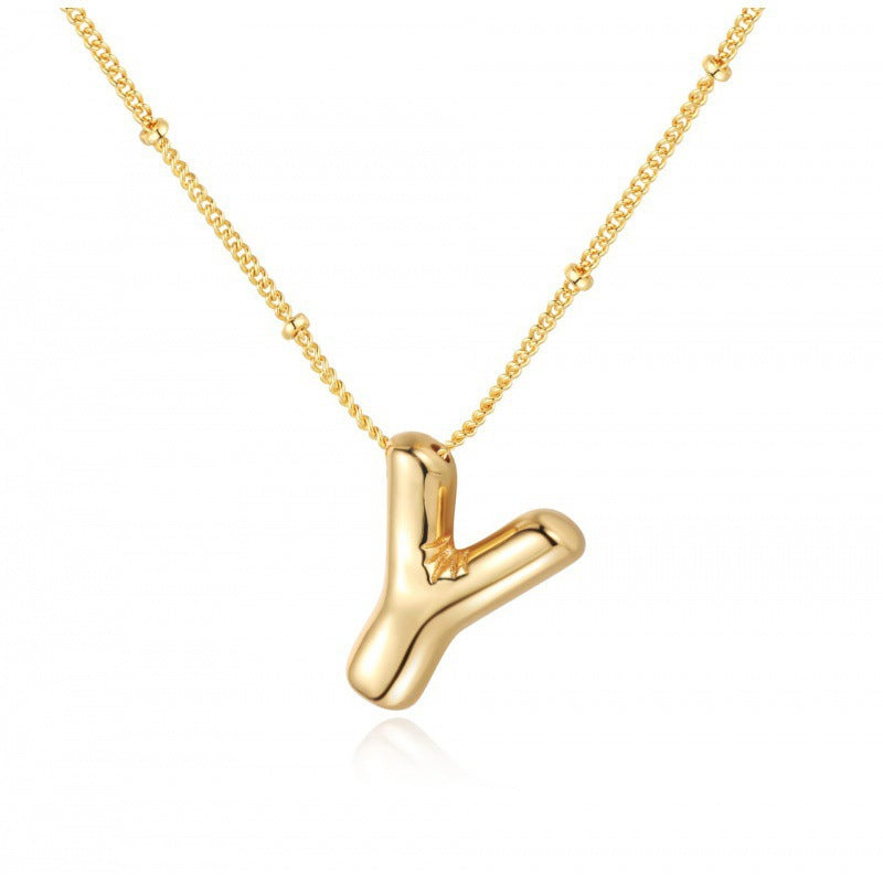 Women's Gold Balloon Glossy English Letter Fashion Pendants