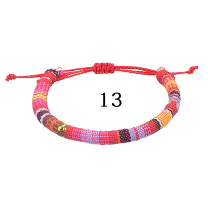 Style Hand Weaving Blue Little Colorful Surfing Bracelets