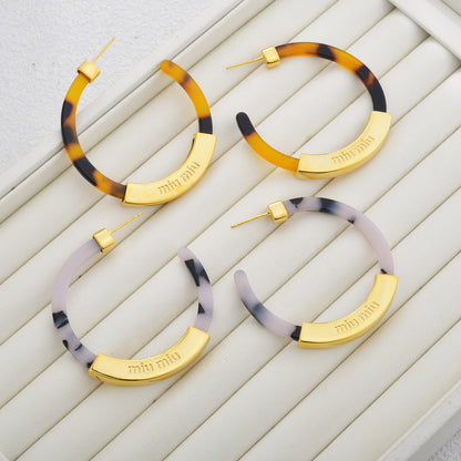 Women's Print Open Ear Fashion Exaggerated Bohemian Style Earrings