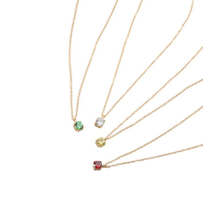 Multicolor Karat Zircon Titanium Steel Gold Necklaces