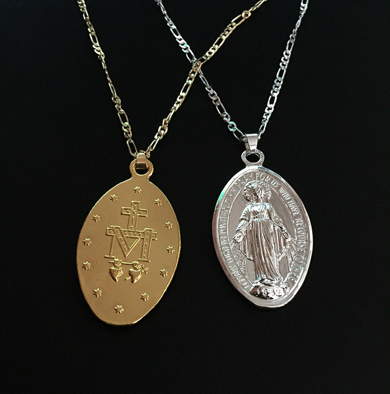 Women's & Men's Religious Accessories Virgin Mary Alloy Tide Necklaces