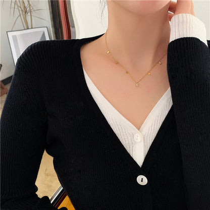 Tassel Special Interest Light Luxury Female Zircon Rhinestone Necklaces