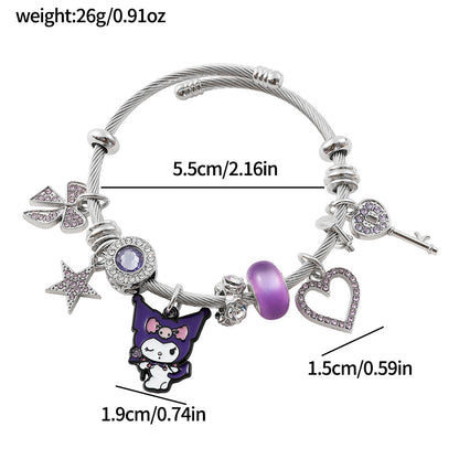 Anime Hello Kitty Clow Beaded Ornament Bracelets